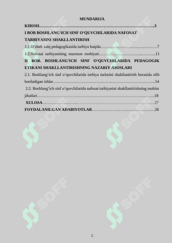 BOSHLANG‘ICH SINF O‘QUVCHILARIGA NAFOSAT TARBIYASI BERISHDA PEDAGOGIK ETIKA 2