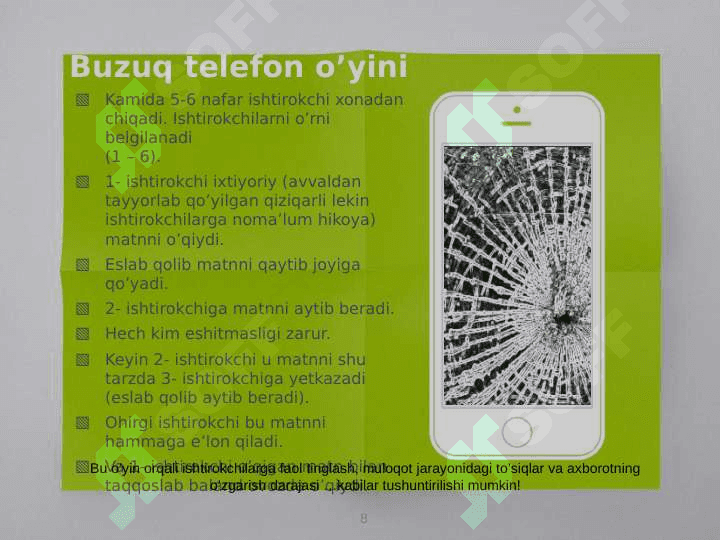 Samarali muloqot ko'nikmalari 8