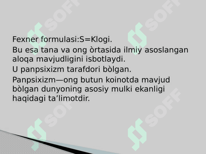 Fexnerning hayoti 3