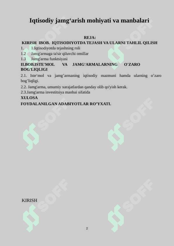 Iqtisodiy jamgʻarish mohiyati va manbalari 2