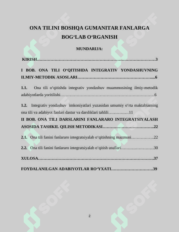 ONA TILINI BOSHQA GUMANITAR FANLARGA BOG‘LAB O‘RGANISH 2