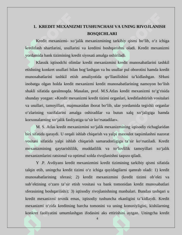 KREDIT MEXANIZMI VA UNING ELEMENTLARI 4