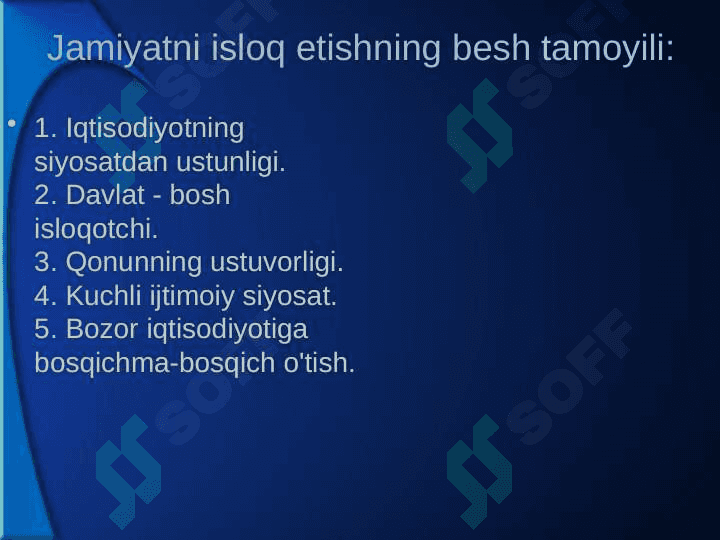 O'zbekiston respublikasi taraqqiyot o'zbek modeli 4