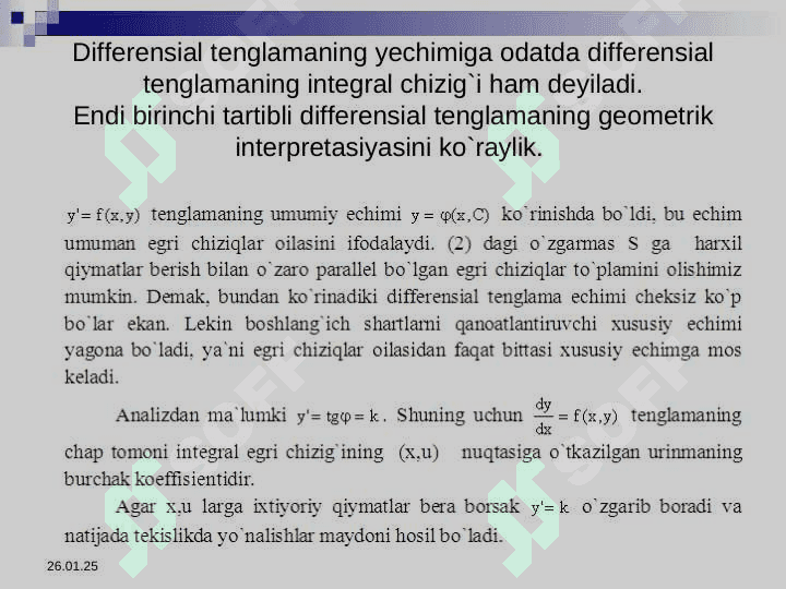 Birinchi tаrtibli diffеrеnsiаl tеnglаmаlаr. 3