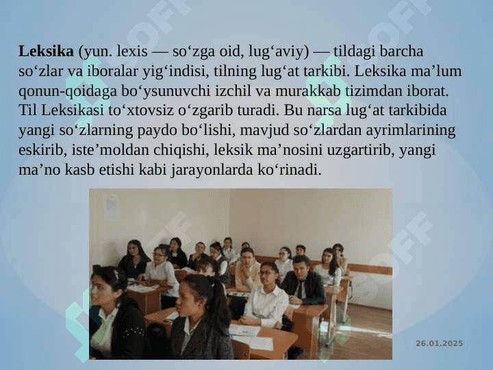 TALABALAR LEKSIKASI. LOTIN TILI 2