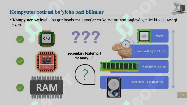 Tashqi xotira va ularning turlari. RAID massivlar. 3