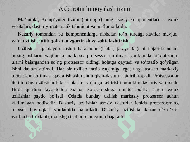 Axborot xavsizligiga tahdidlar pptx 6