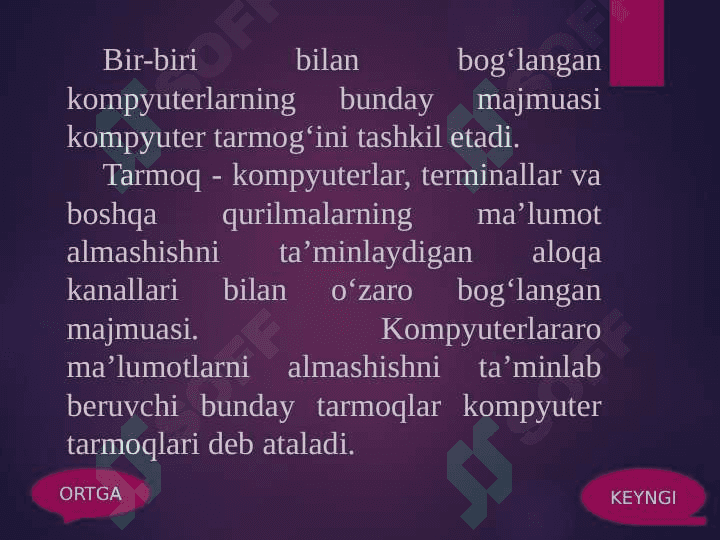 TELEKOMUNIKATSIYA VA TARMOQLAR. TASHKILOT TARMOQLARI pptx 3