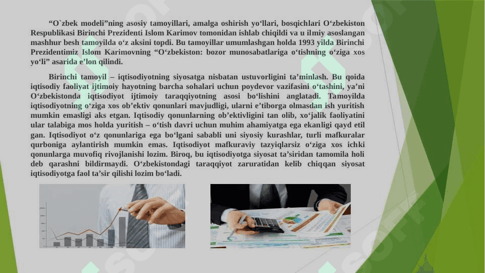 O`zbekistonning  o`ziga  xos  istiqlol  va  taraqqiyot  yo`li pptx 3