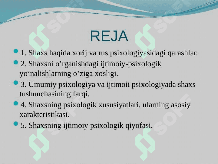 Ijtimoiy psixologiyada shaxs muammosi 2