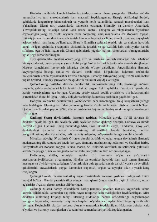 JISMONIY TARBIYA VA SPORT TARIXI 6