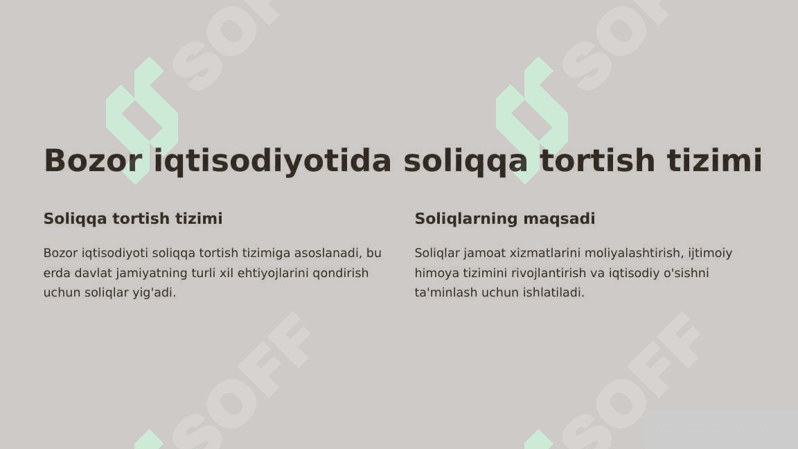 Soliqqa tortilmaydigan sohalar 2