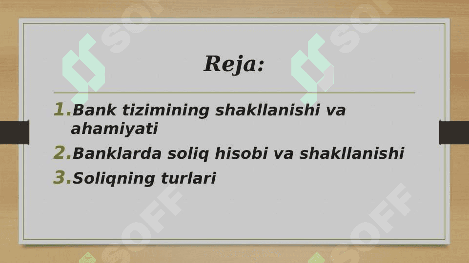 Banklarda soliqlar hisobi 2