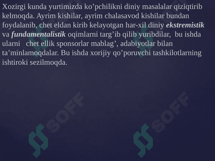 Diniy mutaassiblik va dindorlik pptx 2