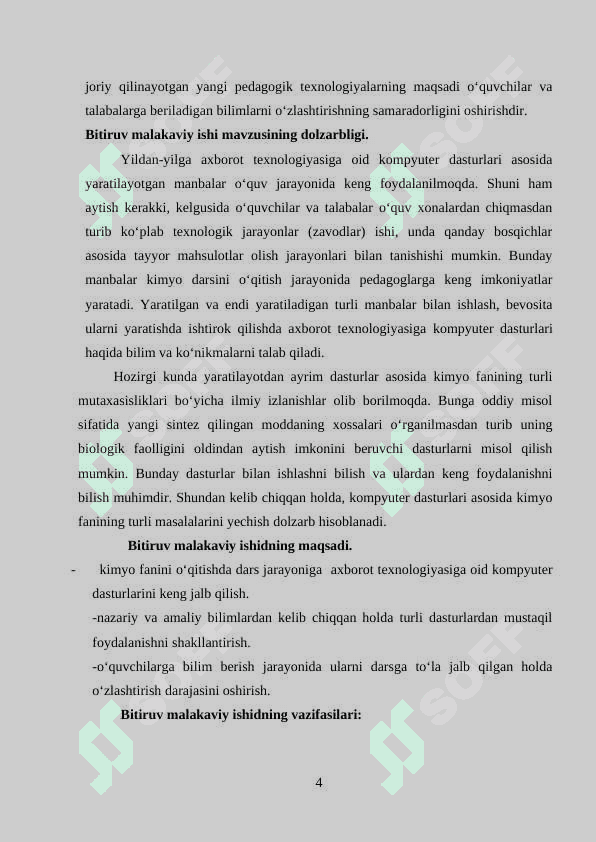 Atsetilen qatori uglevodorodlari mavzusini axborot texnologiyasidan   foydalanib o’qitish metodikasi 4