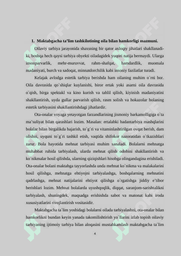 Maktabgacha ta’lim muassasasi, oila va maktab hamkorligi 4