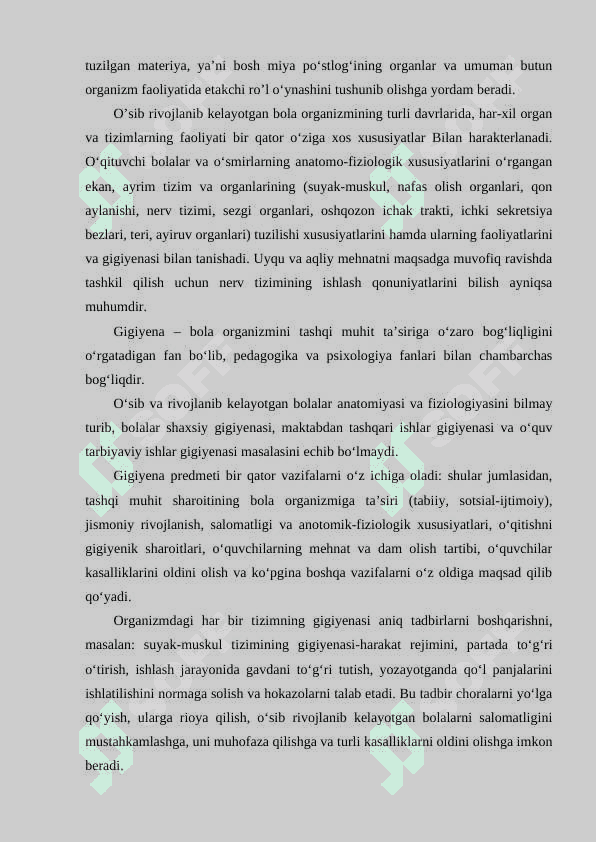 O’sish va rivojlanishning umumiy qonuniyatlari 2