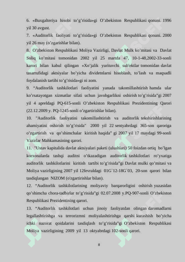 MOLIYAVIY FAOLIYAT BO'YICHA QILINGAN HARAJATLAR AUDITI 7