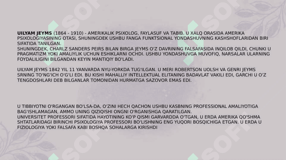 Uilyam jeyms va ong psixologiyasi 15.pptx 2