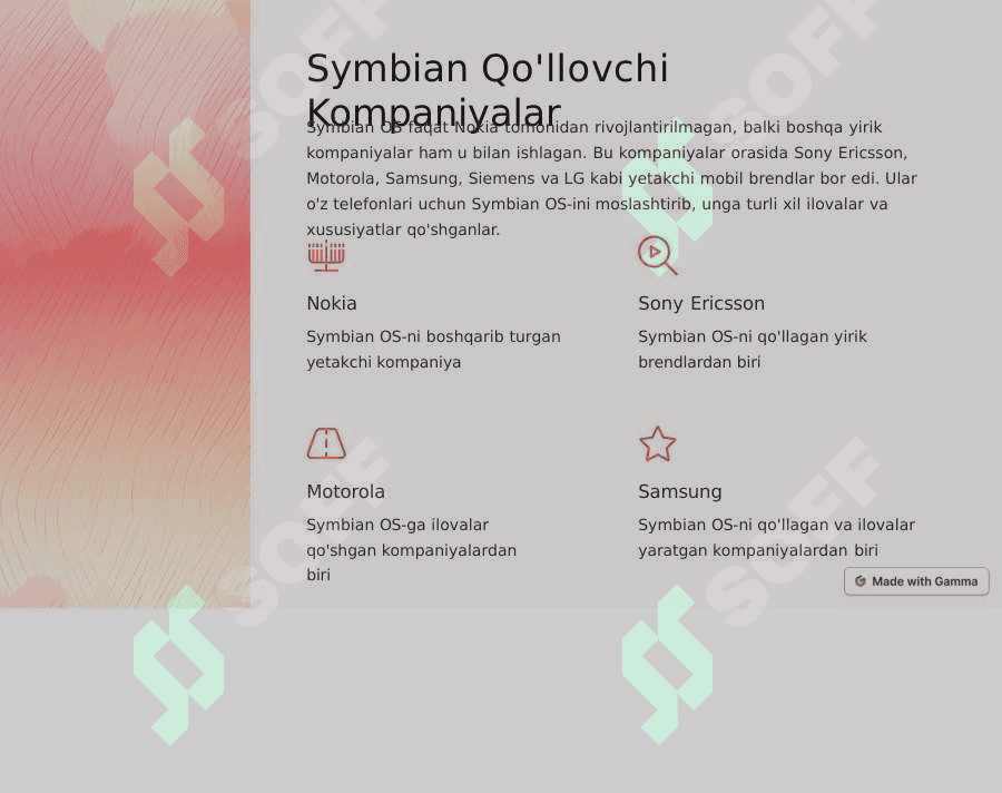 Symbian Mobil Operatsion Tizimi 3