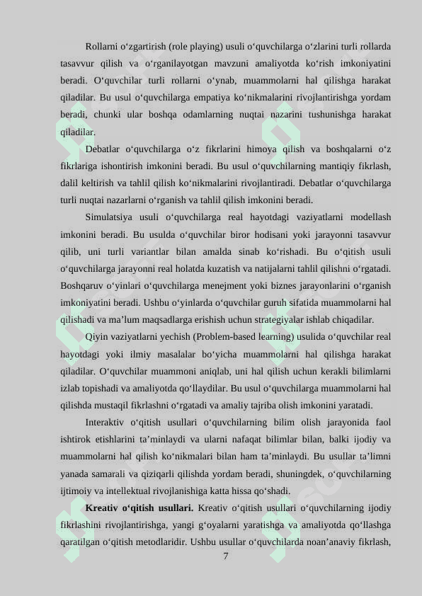 Rivojlantiruvchi muhitni tashkil qilish 6
