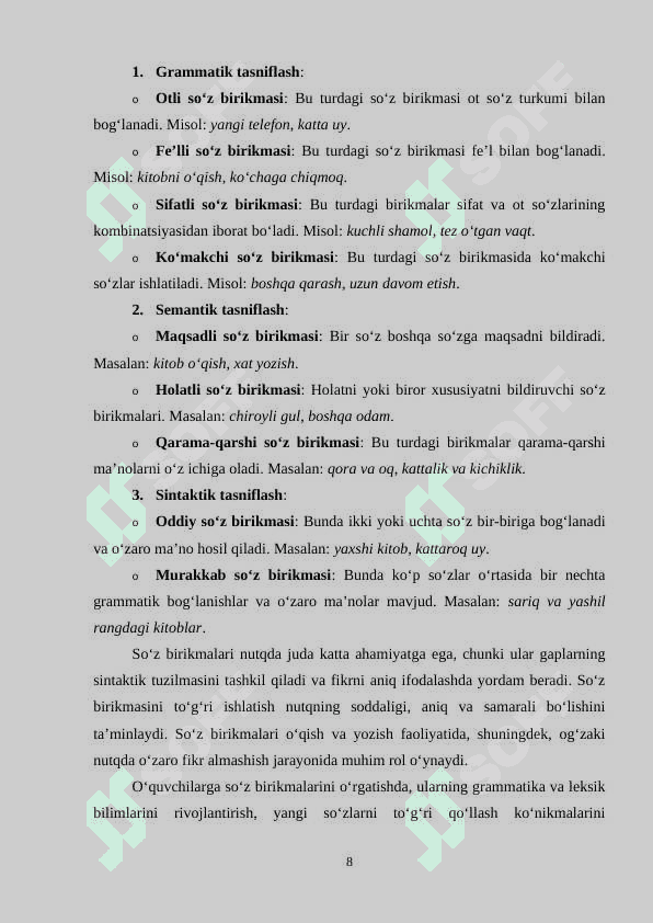 So'z birikmasi 8