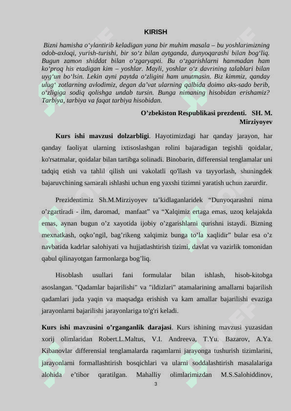 Oddiy differensial tenglamalarni taqribiy yechishning Adams va Miln usullari 3