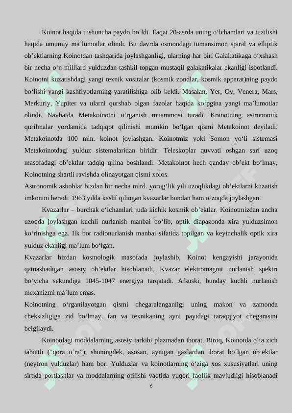 BOSHLANG‘ICH SINFLARDA “KOINOT” MAVZUSINI ÒRGATISH 6