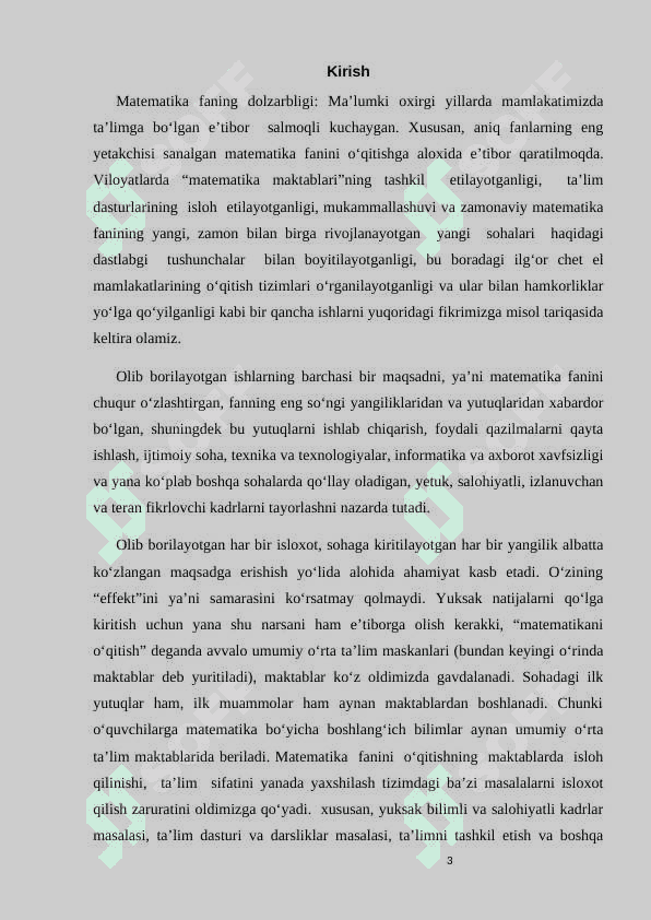 GEOMETRIYA AKSIOMALARI SITEMASI VA UNING XOSSALARI 3