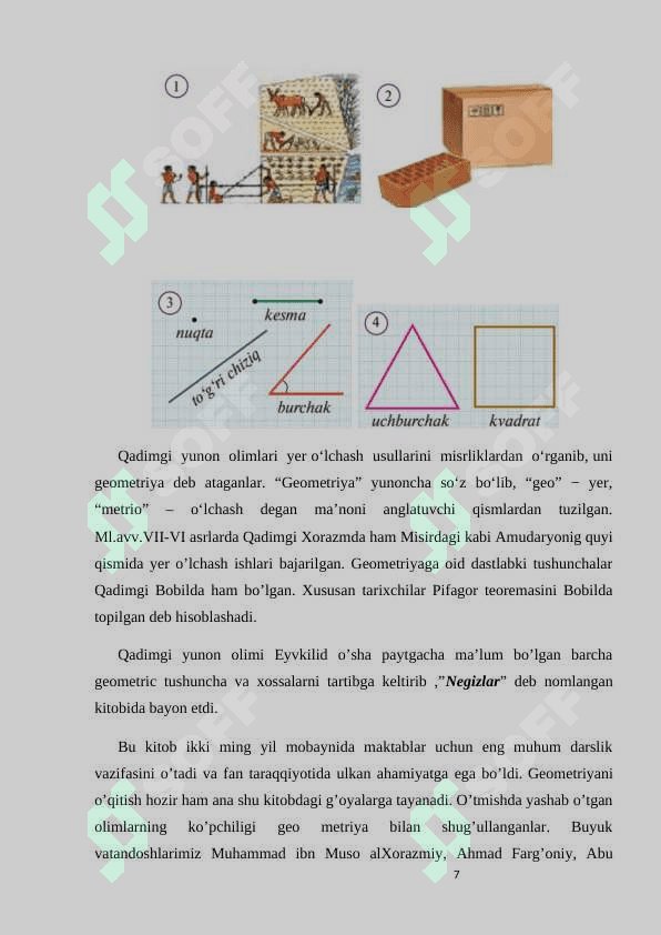 GEOMETRIYA AKSIOMALARI SITEMASI VA UNING XOSSALARI 7