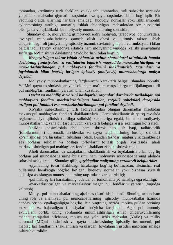 Moliyaning mohiyati va funksiyalari 2