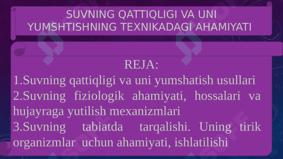 Suvning qattiqligi va uni yumshtishning texnikadagi ahamiyati 2