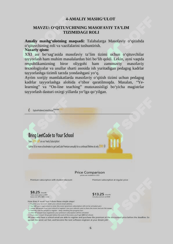 Masofaviy ta’lim va multimedia fanidan laboratoriya ishi 6