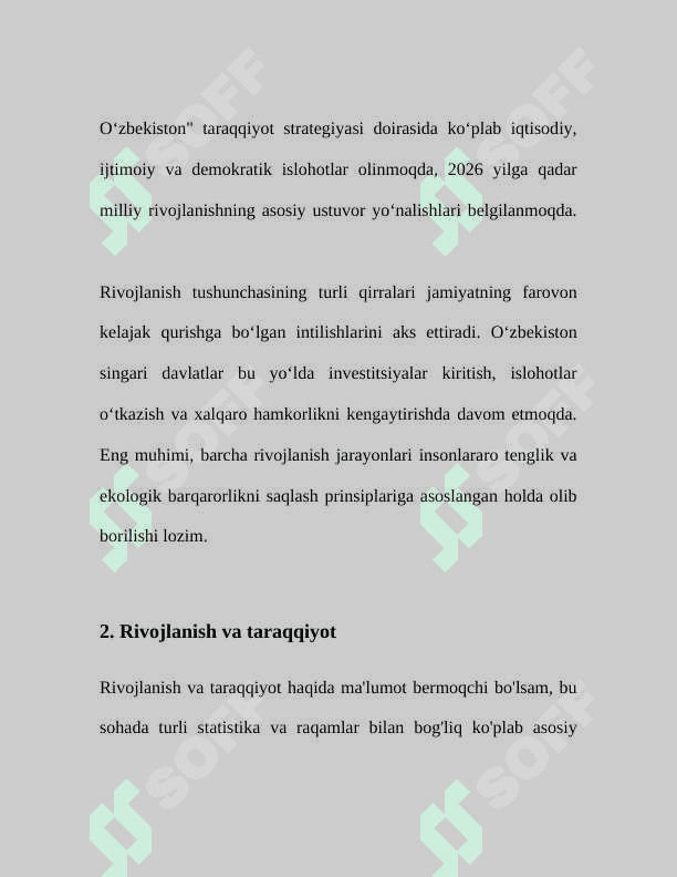 Rivojlanishning umumiy qonunlari va kategoriyalari 7