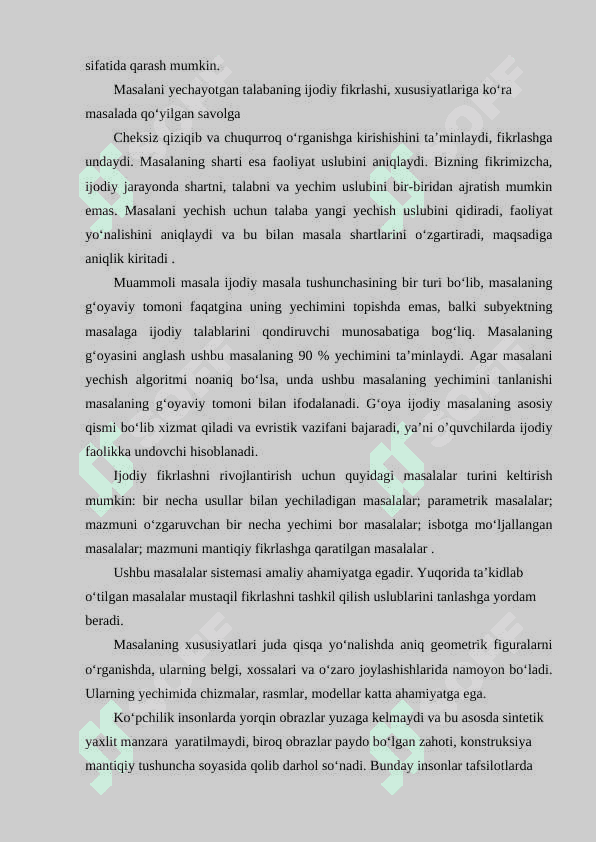 Maktabda oquvchilarni geometriya fanidan masalalar yechishga orgatish usullari. 5