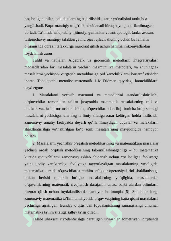 Maktabda oquvchilarni geometriya fanidan masalalar yechishga orgatish usullari. 6