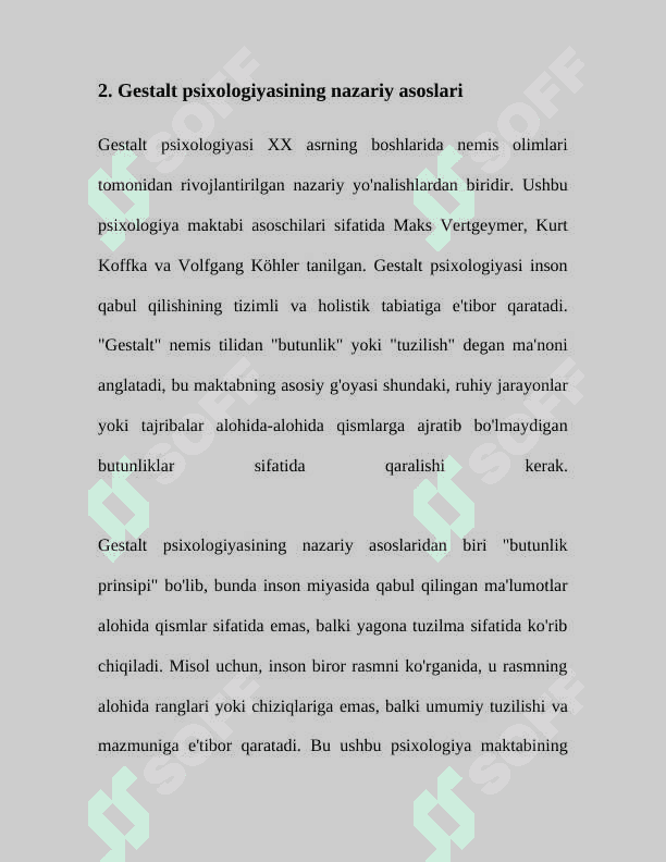 Analitik psixoterapiya. Geshtald psixologiya 7