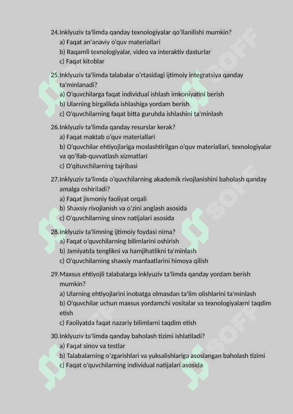 Inklyuziv ta’limning tamoyillari va unga bo‘lgan ehtiyojlar, uning sabablari, 4