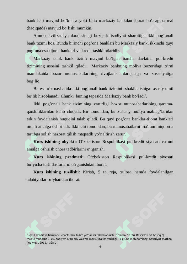 O‘zbekiston Respublikasi pul-kredit siyosati 4