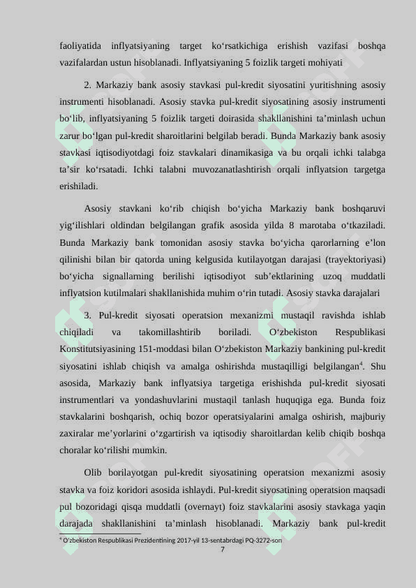 O‘zbekiston Respublikasi pul-kredit siyosati 7