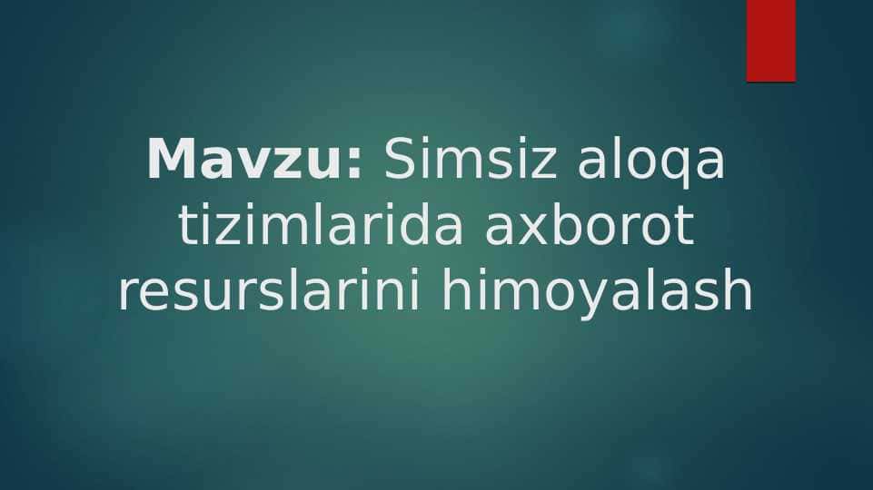 Simsiz tarmoqlar