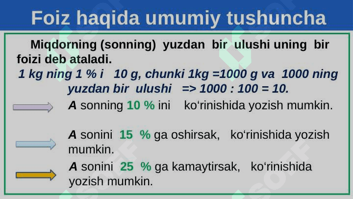 Foizlar 3