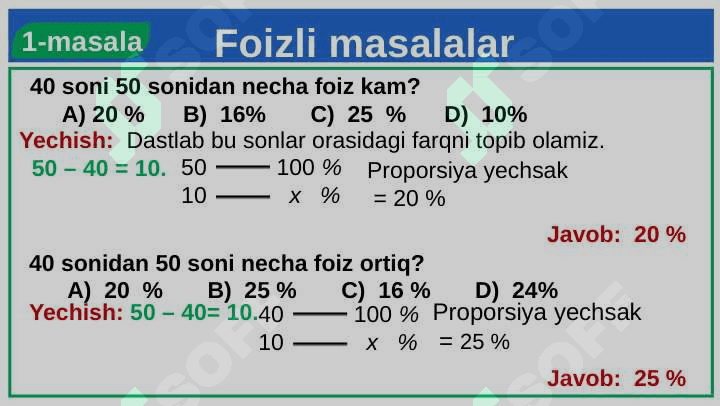 Foizlar 4