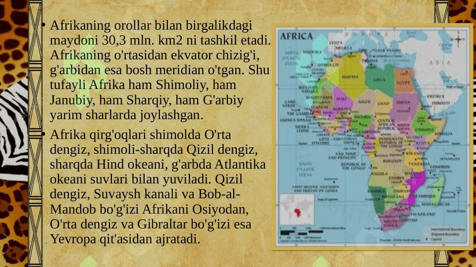 Afrikaning  geografik  o‘rni  va  siyosiy  xaritasi 5