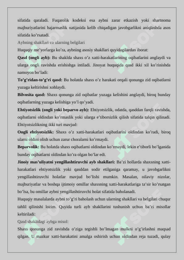 Ayb shakllari tushunchasi va turlar 5