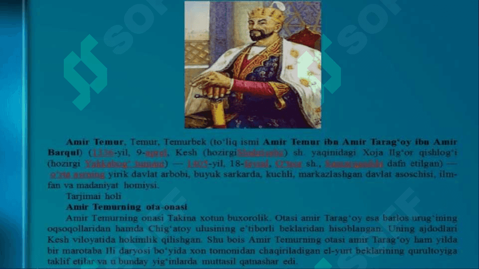 Amir temur hayoti haqida 2