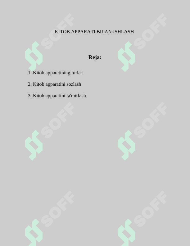 KITOB APPARATI BILAN ISHLASH 2