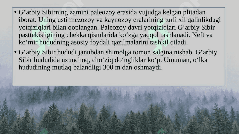 G‘arbiy va Sharqiy Sibir 3