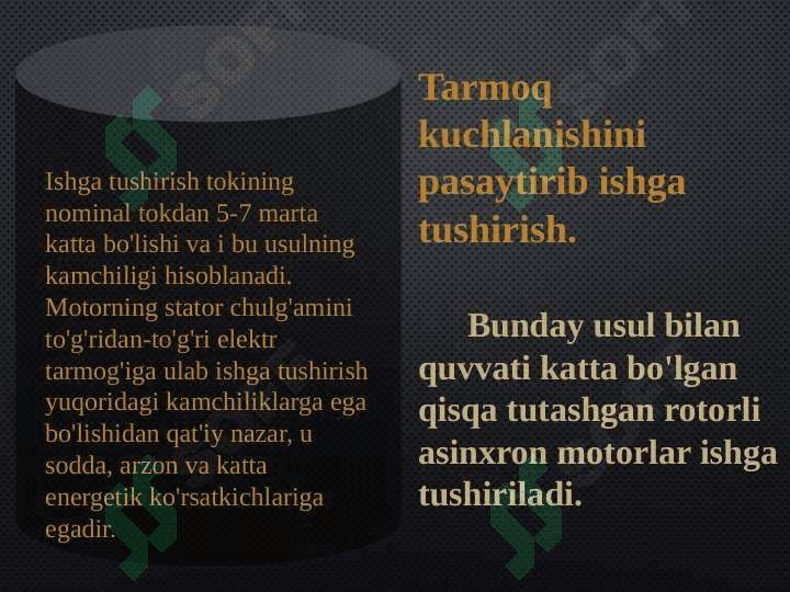 Asinxron motorlarni ishga tushirish 6