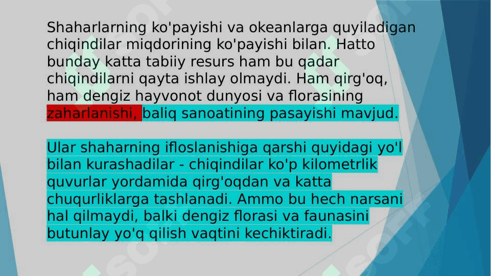 Dengiz va okeanlarning ifloslanishi va o’z-o’zini tozalash 4